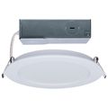 Product Image of 11W LED Direct Wire Performer Series Downlight, Remote Driver, 6", 27K/3K/35K/4K/5K CCT Selectable, Round, Flat Face, White Finish