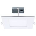 Product Image of 12W LED Direct Wire Downlight with Night Light, 6", Remote Driver, CCT Selectable, Dimmable, Square, White Finish