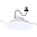 Product Image of 9.5W, 6" LED Downlight Retrofit, 27K/30K/35K/40K/50K CCT Selectable, Flat Wafer, Round, Matte White Finish