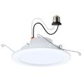 Product Image of 9/11/13W LED Downlight Retrofit, 27K/30K/35K/40K/50K CCT, 6", Regressed Wafer, Round, Matte White Finish