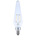 Product Image of 2W Prismatic HX11 LED, 2700K CCT, Candelabra Base, 120V, Clear Finish, 2-Card (12 Pack)