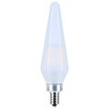 Product Image of 2W Prismatic HX11 LED, 2700K CCT, Candelabra Base, 120V, Frost Finish, 2-Card (12 Pack)