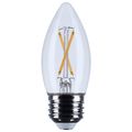 Product Image of 3W B11 LED, Medium Base, Clear, 3000K CCT, 120V (6 Pack)
