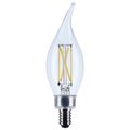 Product Image of 4W CA10 LED, Candelabra Base, Clear, 3500K CCT, 120V (6 Pack)