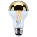 Product Image of 8W A19 LED, Medium Base, 2700K CCT, Gold Crown, 60W Replacement (6 Pack)
