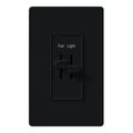 Product Image of Skylark Dual Dimmer Switch and 3-Speed Fan Control, 300W Incand./Halogen and 1.5A Fan, No Neutral Required (Black)