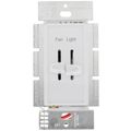 Product Image of Skylark Dual Dimmer Switch and 3-Speed Fan Control, 300W Incandescent/Halogen and 1.5A Fan, No Neutral Required, S2-FSQH-WH, White