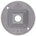 Product Image of 4-1/8" Dia. 1/2" Hub, 1 Hole Round Lamp Holder Cover (Silver)