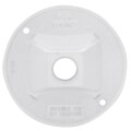 Product Image of 4-1/8" Dia. 1/2" Hub, 1 Hole Round Lamp Holder Cover (White)