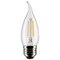 Product Image of 3 Watt CA10 LED Bulb - Clear - Medium base - 90 CRI - 2700K - 120 Volt (8 Pack)