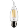 Product Image of 5.5 Watt CA10 LED Bulb - Clear - Medium base - 90 CRI - 4000K - 120 Volt (5 Pack)