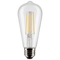 Product Image of 8 Watt ST19 LED Bulb - Clear - Medium base - 90 CRI - 3000K - 120 Volt (5 Pack)