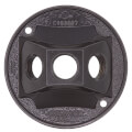 Product Image of 4-1/8" Dia. 1/2" Hub, 3 Hole Round Lamp Holder Cover (Bronze)
