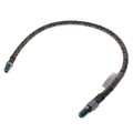 1/4" NPT (MxM) Flexible Oil Line, Braided Steel Covering (24" Length)