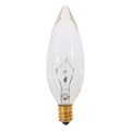 Product Image of 15 Watt BA9 1/2 Incandescent Bulb - Clear - 1500 Average rated hours - 105 Lumens - Candelabra base - 120 Volt (60 Pack)