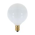 Product Image of 25 Watt G16 1/2 Incandescent Bulb - Gloss White - 1500 Average rated hours - 175 Lumens - Candelabra base - 120 Volt (40 Pack)