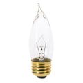 Product Image of 25 Watt CA10 Incandescent Bulb - Clear - 1500 Average rated hours - 210 Lumens - Medium base - 120 Volt (60 Pack)