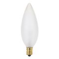 Product Image of 15 Watt BA9 1/2 Incandescent Bulb - Frost - 1500 Average rated hours - 114 Lumens - Candelabra base - 120 Volt (60 Pack)