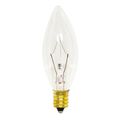 Product Image of 25 Watt B8 Incandescent Bulb - Clear - 1500 Average rated hours - 212 Lumens - Candelabra base - 130 Volt (60 Pack)