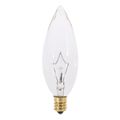 Product Image of 25 Watt B10 Incandescent Bulb - Clear - 1000 Average rated hours - 200 Lumens - European base - 220 Volt (30 Pack)
