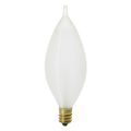 Product Image of 40 Watt C11 Incandescent Bulb - Spun White - 4000 Average rated hours - 316 Lumens - Candelabra base - 120 Volt (12 Pack)