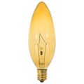 Product Image of 60 Watt BA9 1/2 Incandescent Bulb - Transparent Amber - 1500 Average rated hours - Candelabra base - 120 Volt (40 Pack)