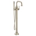 Product Image of Colinet Brushed Nickel 1 Handle Tub Filler Includes Hand Shower, S44507BN