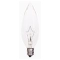 Product Image of 25 Watt BA9 1/2 Incandescent Bulb - Clear - 2500 Average rated hours - 212 Lumens - Candelabra base - 120 Volt (30 Pack)