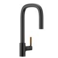 Product Image of Tenon Matte Black 1 Handle Pulldown Kitchen Faucet, S74001BL