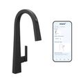 Product Image of Nio Smart 1 Handle High Arc Pulldown Kitchen Faucet (Matte Black), S75005EV2BL