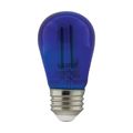 Product Image of 1 Watt - S14 LED Filament - Blue Transparent Glass Bulb - E26 Base - 120 Volt - Non-Dimmable (16 Pack)