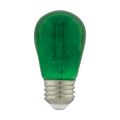 Product Image of 1 Watt - S14 LED Filament - Green Transparent Glass Bulb - E26 Base - 120 Volt - Non-Dimmable (16 Pack)