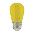 Product Image of 1 Watt - S14 LED Filament - Yellow Transparent Glass Bulb - E26 Base - 120 Volt - Non-Dimmable (16 Pack)