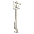 Product Image of Flara Single Handle Floor Mounted Tub Filler w/ Hand Shower (Brushed Nickel), S931BN