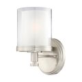 Product Image of Decker 1 Light Vanity Fixture w/ Clear and Frosted Glass