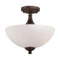 Product Image of Patton 3 Light Semi-Flush w/ Frosted Glass