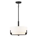 Product Image of Frankie 3 Light 14" Pendant Aged Bronze Finish w/ White Glass