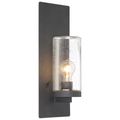 Product Image of Indie 1 Light Large Wall Sconce Textured Black Finish w/ Clear Seeded Glass
