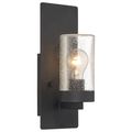 Product Image of Indie 1 Light Small Wall Sconce Textured Black Finish w/ Clear Seeded Glass