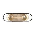 Product Image of Chassis 2 Light Vanity Copper Brushed Brass Finish w/ Matte Black Frame