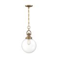 Product Image of Skyloft 1 Light Pendant Fixture Burnished Brass Finish w/ Clear Glass