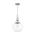 Product Image of Skyloft 1 Light Pendant Fixture Polished Nickel Finish w/ Clear Glass