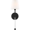 Product Image of Olmstead 1 Light Wall Sconce Aged Bronze Finish w/ White Linen Shade