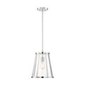Product Image of Bruge 1 Light Pendant Fixture Polished Nickel Finish w/ Clear Glass