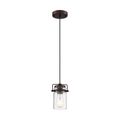 Product Image of Antebellum 1 Light Mini Pendant Fixture Mahogany Bronze Finish w/ Clear Glass