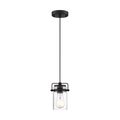 Product Image of Antebellum 1 Light Mini Pendant Fixture Matte Black Finish w/ Clear Glass