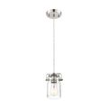 Product Image of Antebellum 1 Light Mini Pendant Fixture Polished Nickel w/ Clear Glass