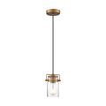 Product Image of Antebellum 1 Light Mini Pendant Fixture Vintage Brass Finish w/ Clear Glass