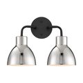 Product Image of Sloan 2 Light Vanity Matte Black Finish w/ Polished Nickel Shade