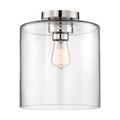Product Image of Chantecleer 1 Light Semi-Flush Fixture Polished Nickel Finish w/ Clear Glass
